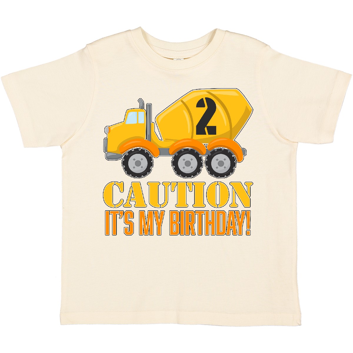 Inktastic 2nd Birthday Construction Truck, Cement Mixer - 2 Toddler T-Shirt Two - Picture 8 of 14