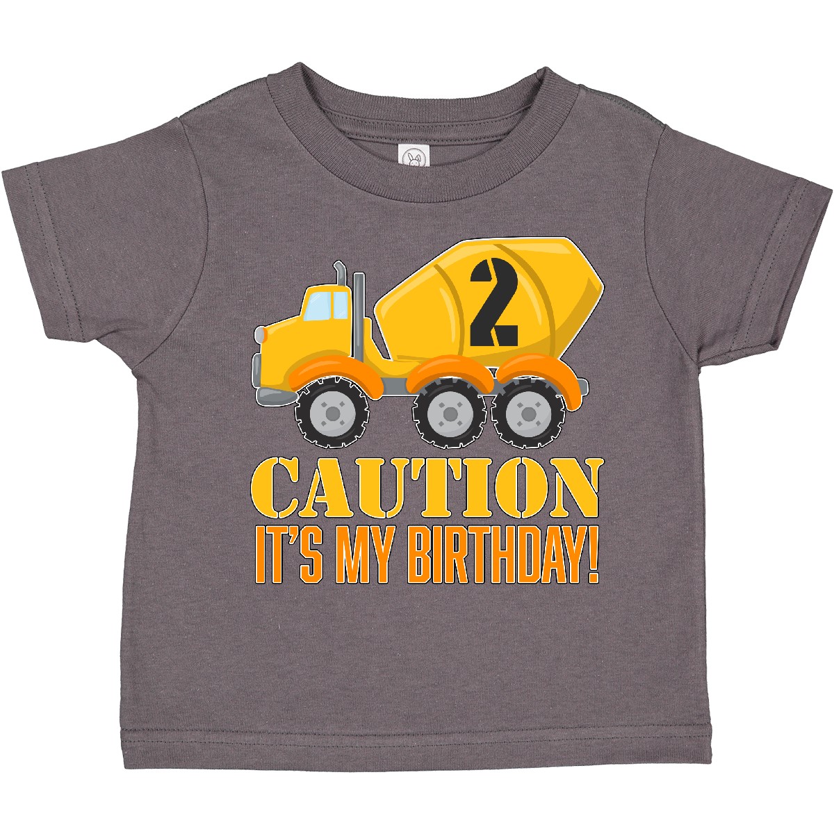 Inktastic 2nd Birthday Construction Truck, Cement Mixer - 2 Toddler T-Shirt Two - Picture 3 of 14