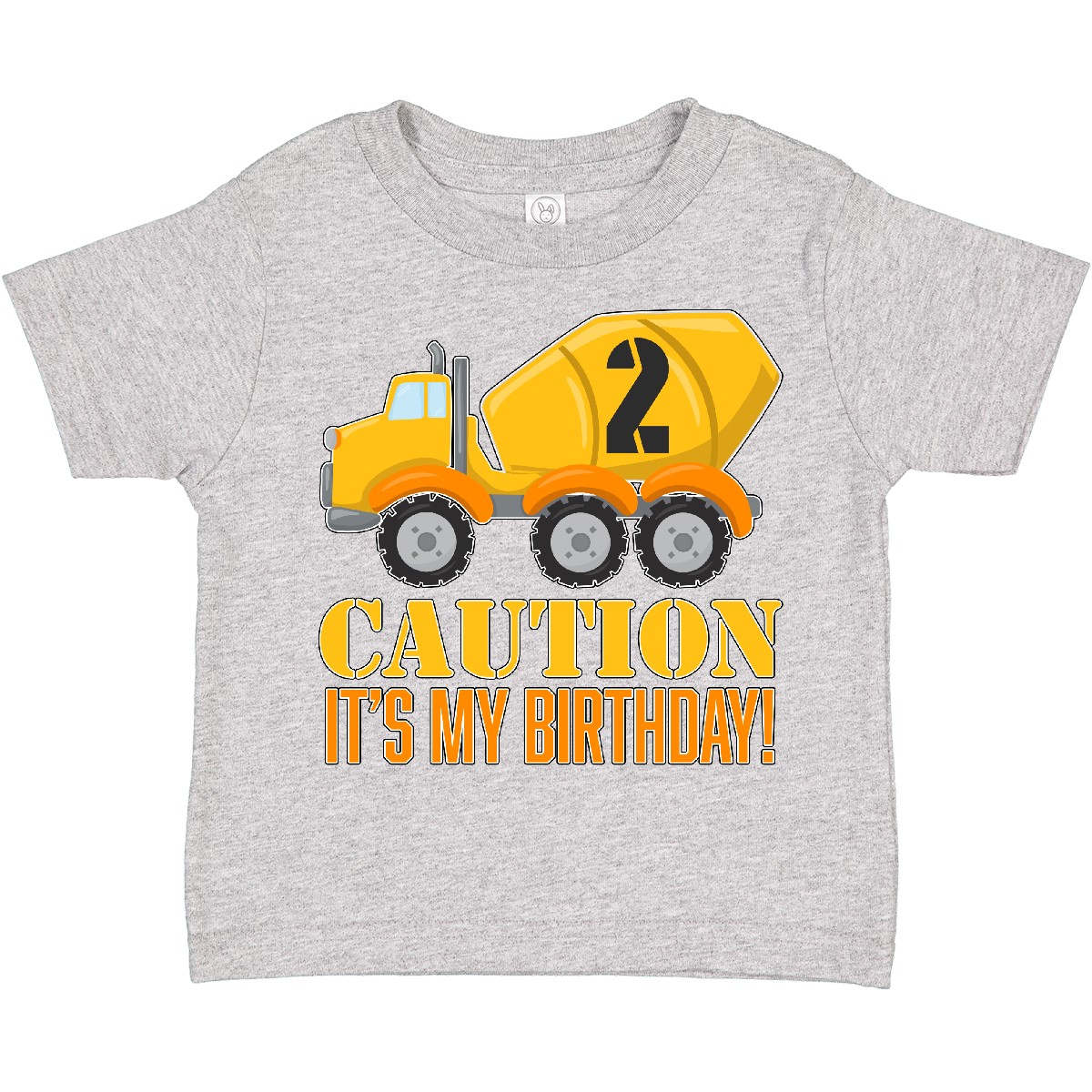 Inktastic 2nd Birthday Construction Truck, Cement Mixer - 2 Toddler T-Shirt Two - Picture 4 of 14