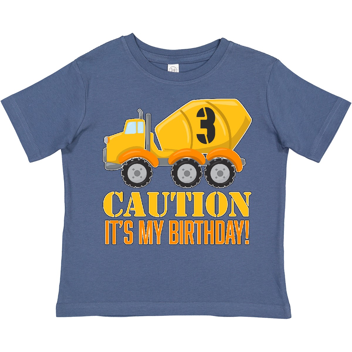 Inktastic 3rd Birthday Construction Truck, Cement Mixer - 3 Toddler T-Shirt Year - Picture 5 of 12
