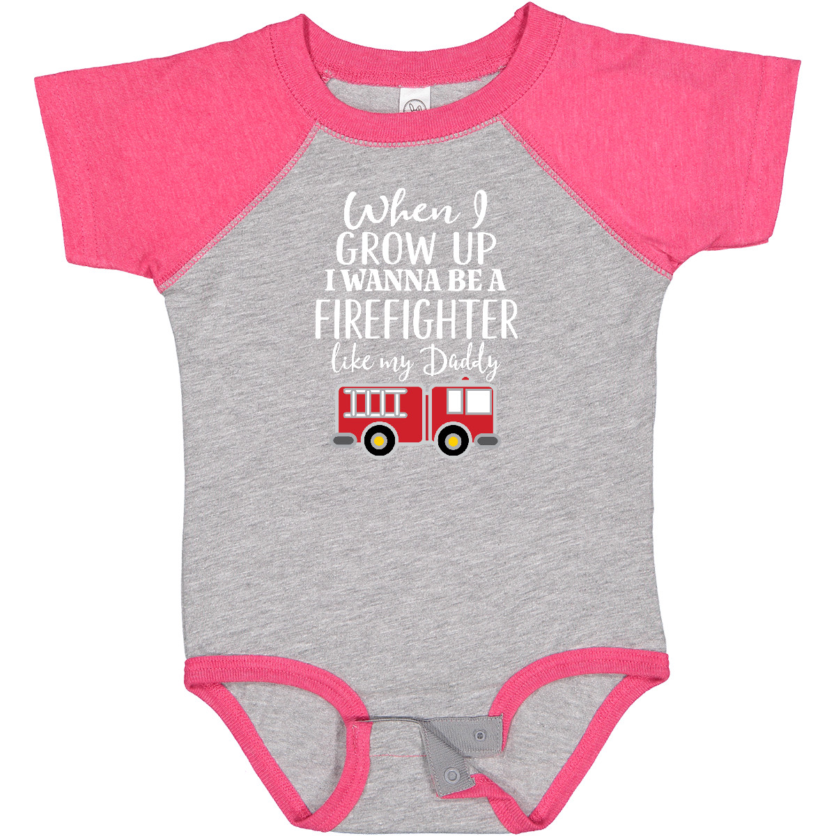 Inktastic Future Firefighter Like Daddy Baby Bodysuit Fireman Fire Fighter Truck - Picture 8 of 16