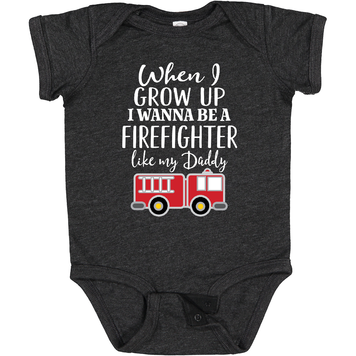 Inktastic Future Firefighter Like Daddy Baby Bodysuit Fireman Fire Fighter Truck - Picture 16 of 16