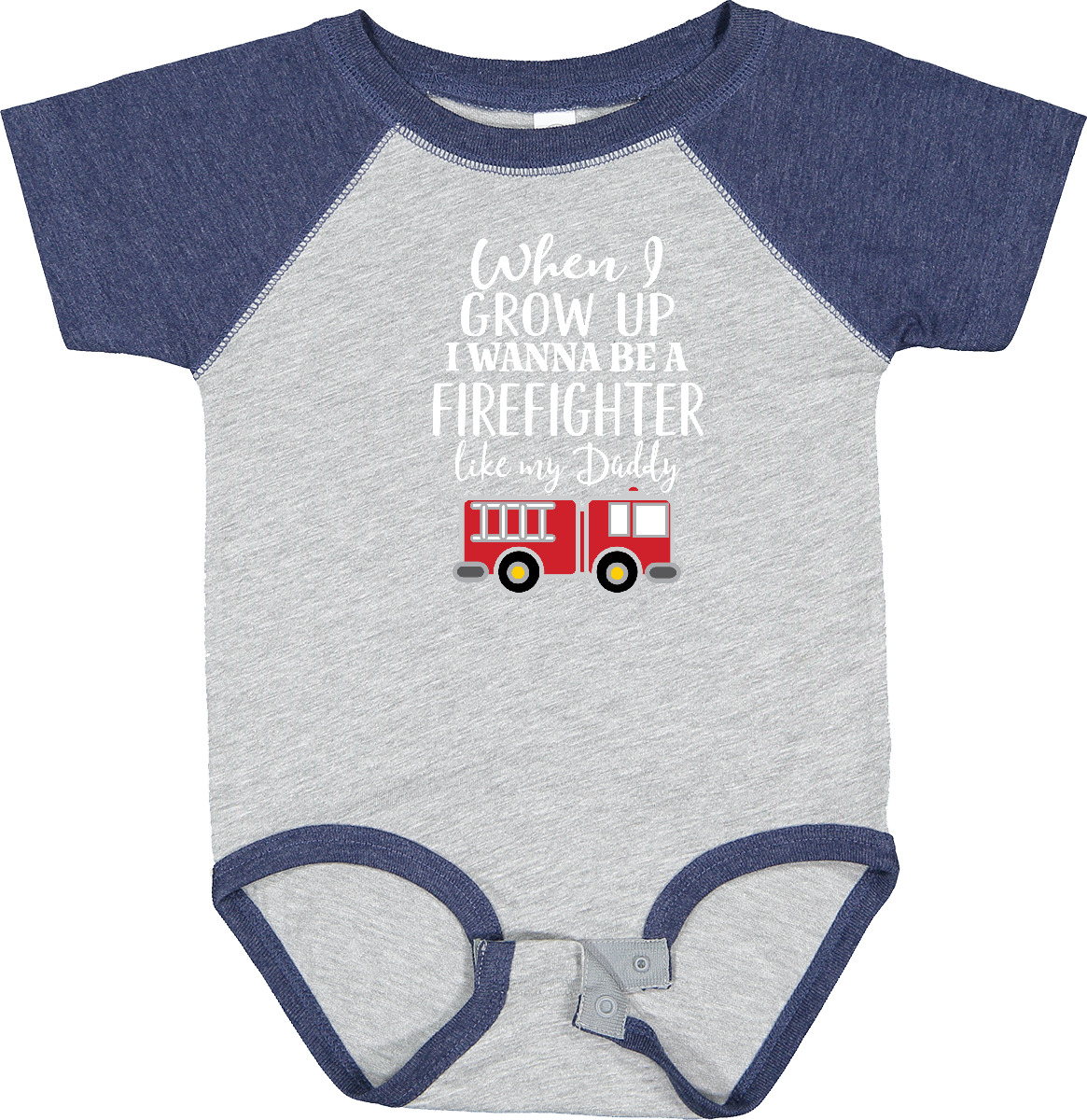 Inktastic Future Firefighter Like Daddy Baby Bodysuit Fireman Fire Fighter Truck - Picture 9 of 16