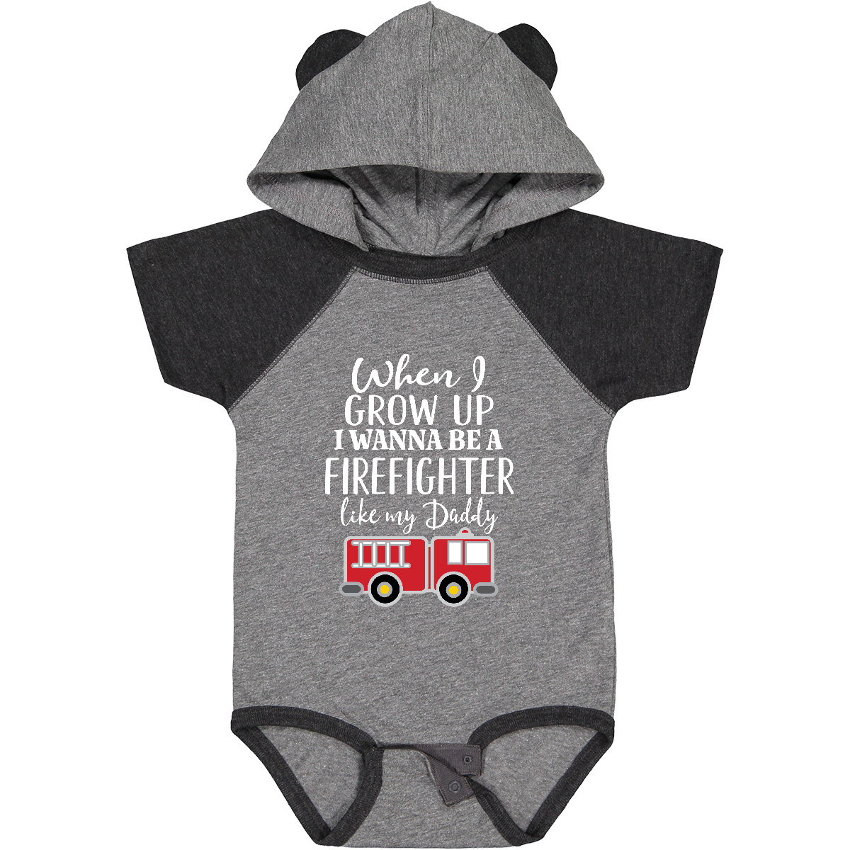 Inktastic Future Firefighter Like Daddy Baby Bodysuit Fireman Fire Fighter Truck - Picture 7 of 16