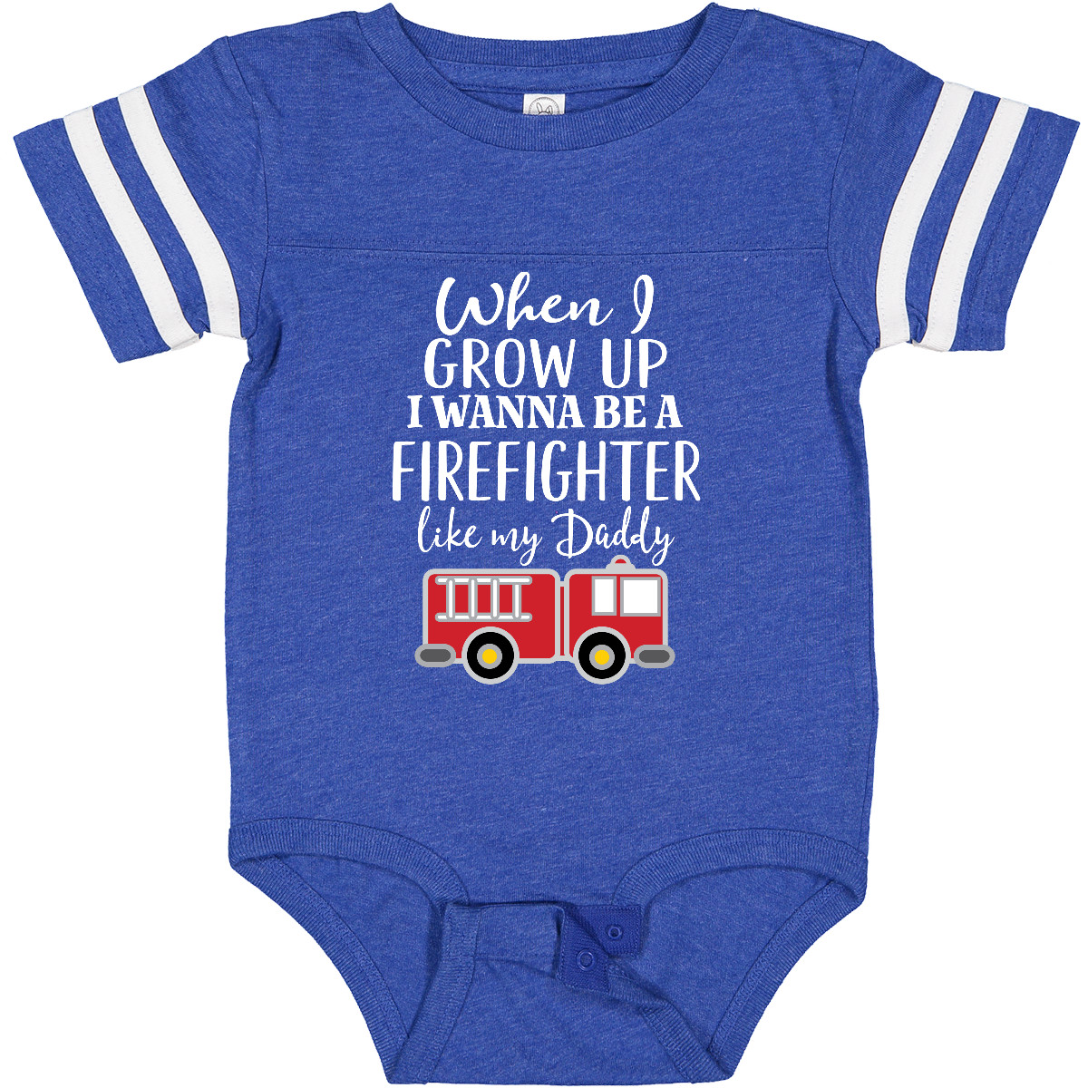 Inktastic Future Firefighter Like Daddy Baby Bodysuit Fireman Fire Fighter Truck - Picture 5 of 16