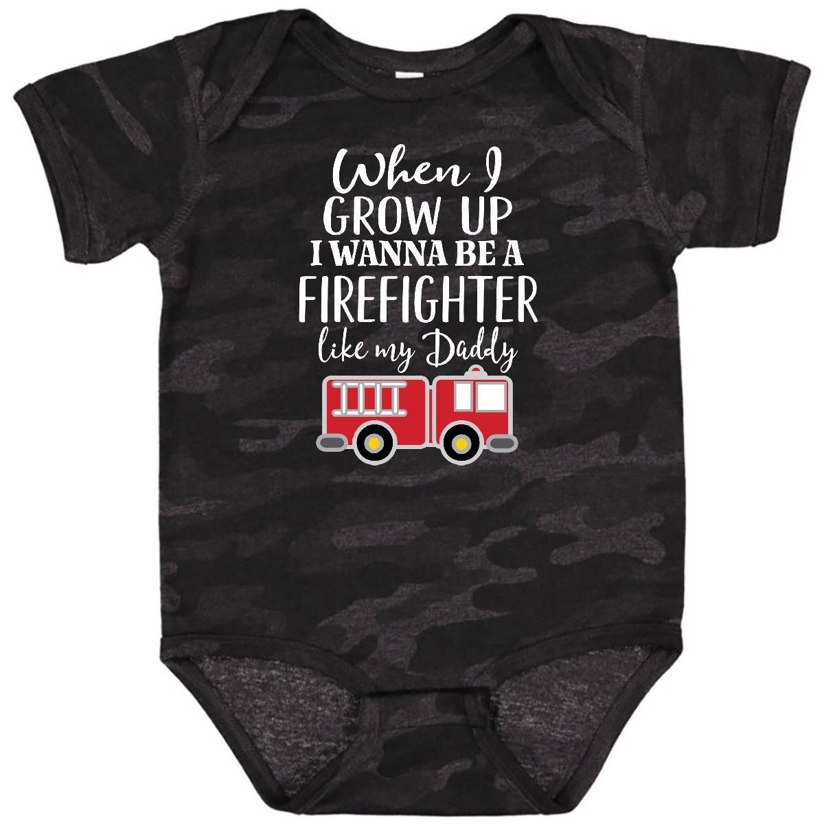 Inktastic Future Firefighter Like Daddy Baby Bodysuit Fireman Fire Fighter Truck - Picture 14 of 16