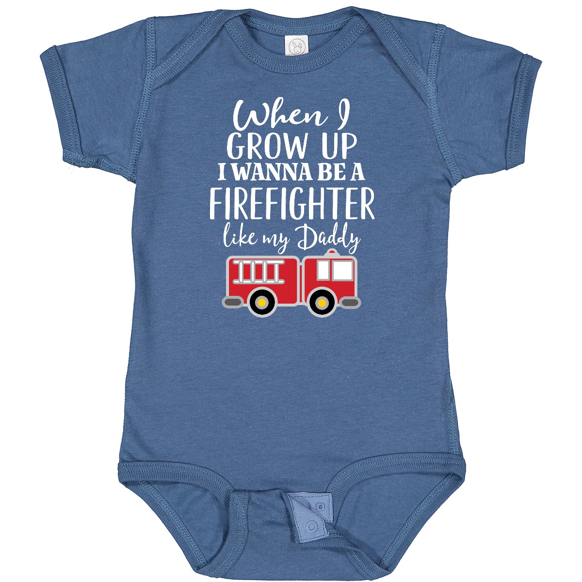 Inktastic Future Firefighter Like Daddy Baby Bodysuit Fireman Fire Fighter Truck - Picture 12 of 16
