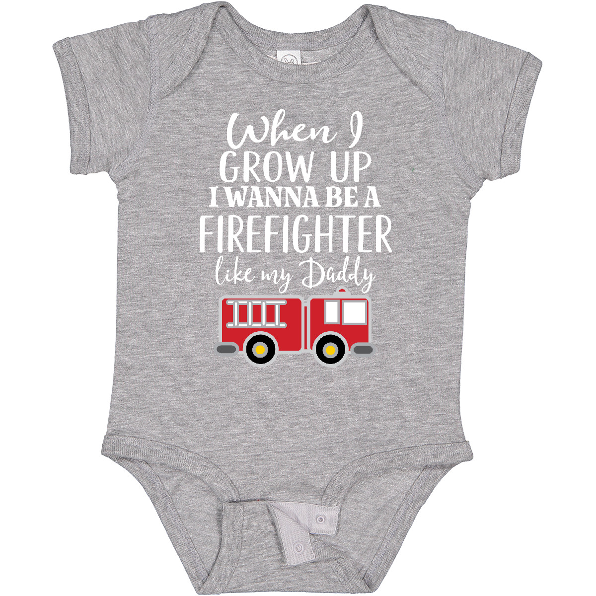 Inktastic Future Firefighter Like Daddy Baby Bodysuit Fireman Fire Fighter Truck - Picture 6 of 16
