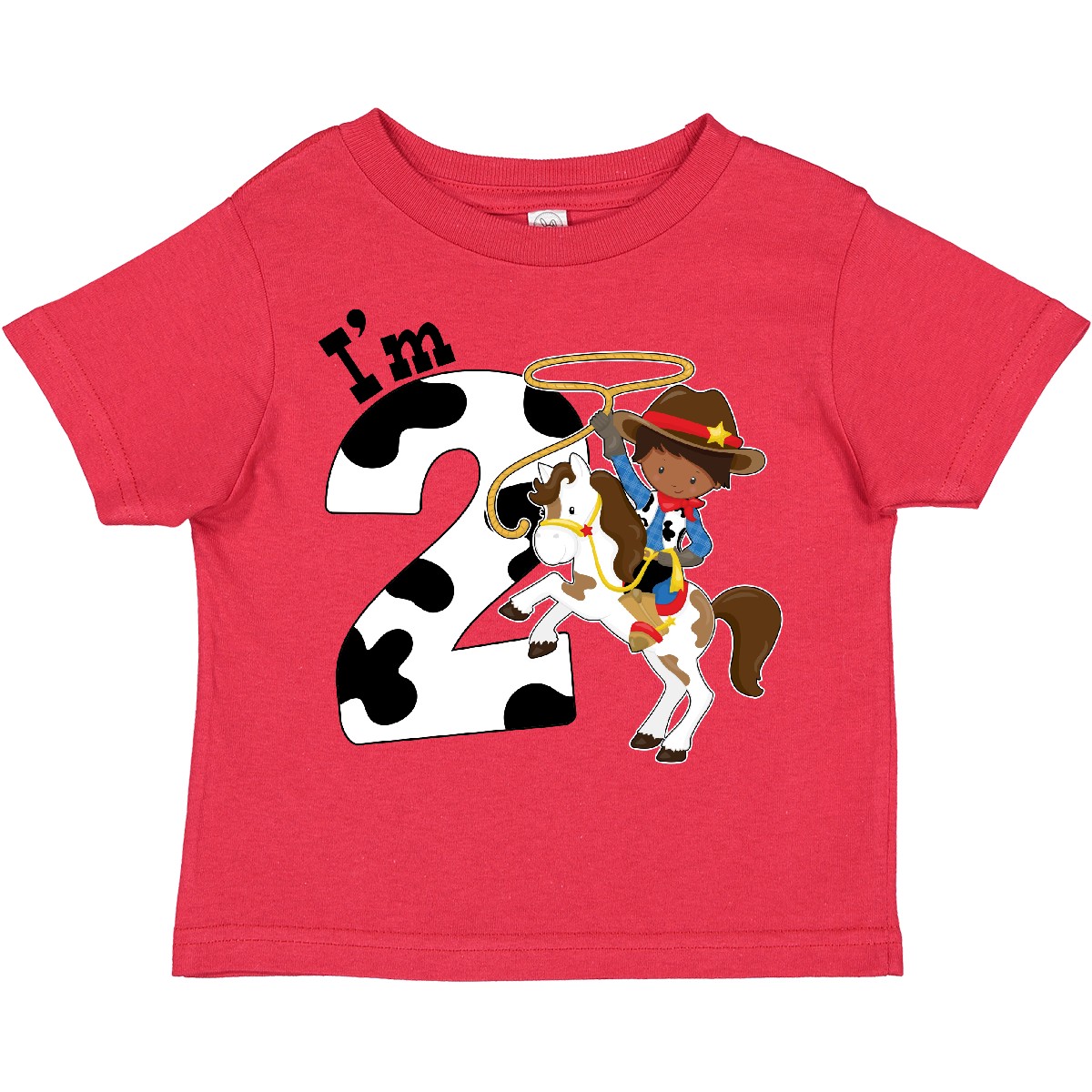 Inktastic I’m Two-cowboy Riding Horse Birthday Toddler T-Shirt Birthdays Second