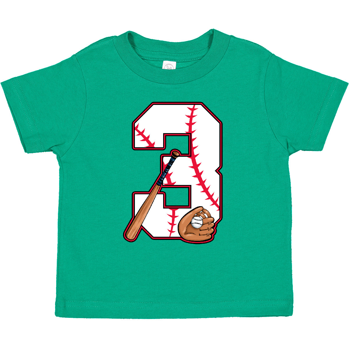 Inktastic Baseball Third Birthday- Three Years Old Toddler T-Shirt Birthdays 3rd - Picture 7 of 12