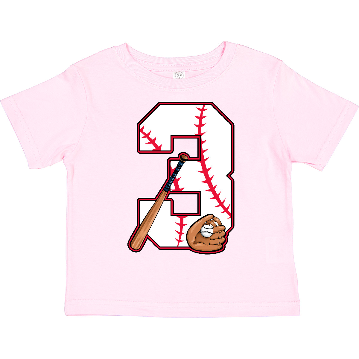 Inktastic Baseball Third Birthday- Three Years Old Toddler T-Shirt Birthdays 3rd - Picture 10 of 12