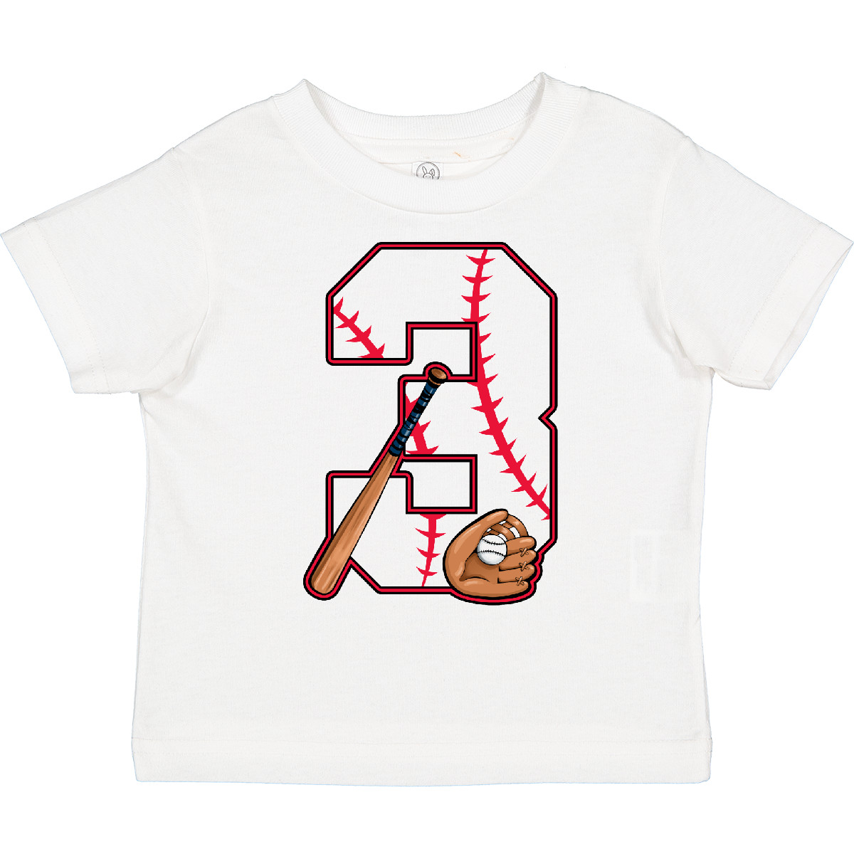 Inktastic Baseball Third Birthday- Three Years Old Toddler T-Shirt Birthdays 3rd - Picture 12 of 12