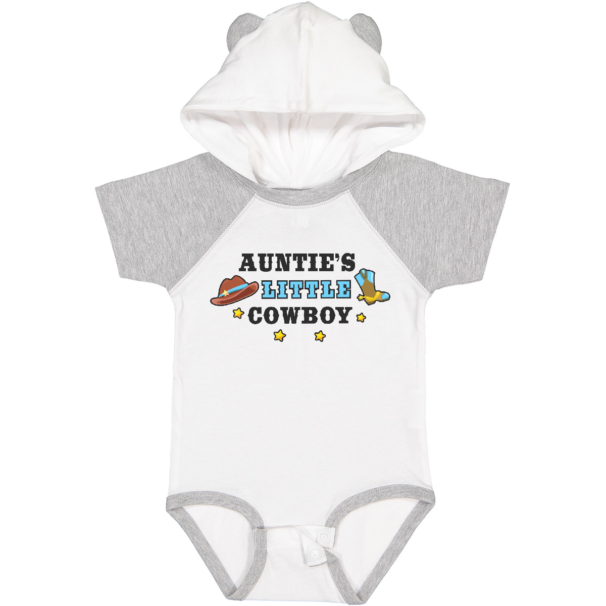 Inktastic Aunties Little Cowboy With Cowboy Hat And Boots Baby Bodysuit Children - Bild 7 von 7