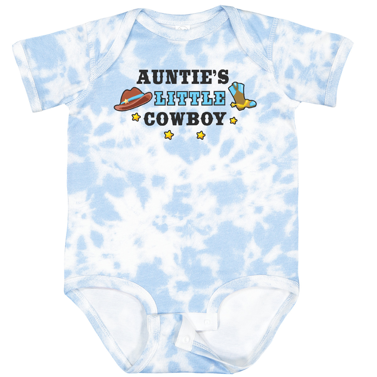 Inktastic Aunties Little Cowboy With Cowboy Hat And Boots Baby Bodysuit Children - Bild 5 von 7