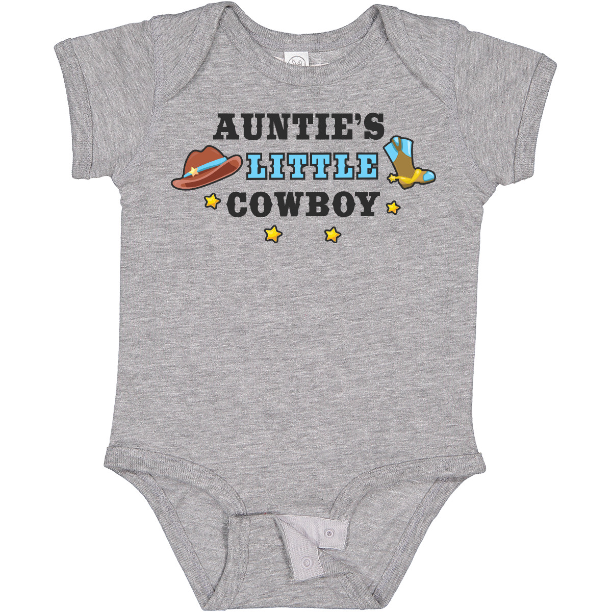 Inktastic Aunties Little Cowboy With Cowboy Hat And Boots Baby Bodysuit Children - Bild 3 von 7