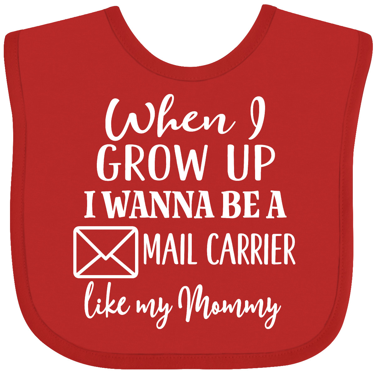 Inktastic Future Mail Carrier Like Mommy Baby Bib Letter Mailman Childs Girls