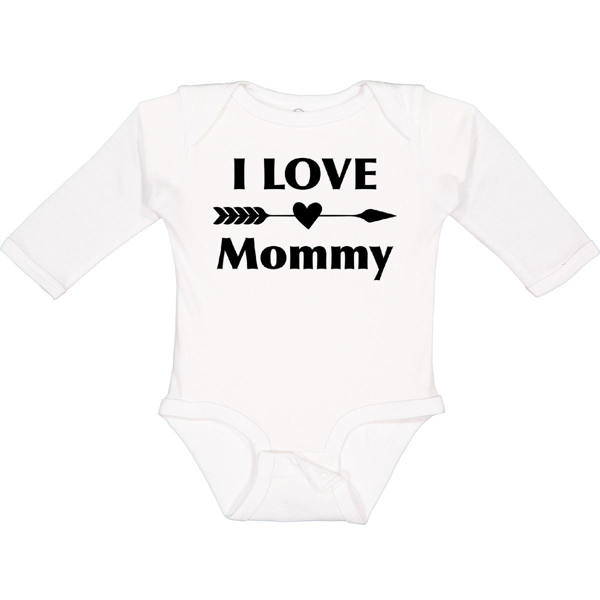 Inktastic I Love Mommy Long Sleeve Creeper Mom Motherhood Mothers Day Family - Picture 6 of 6