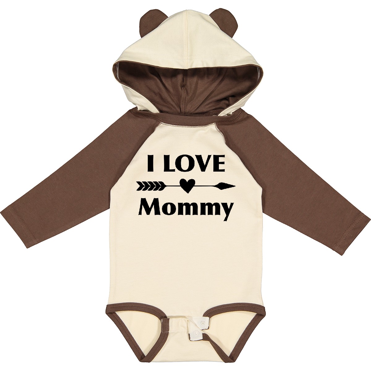 Inktastic I Love Mommy Long Sleeve Creeper Mom Motherhood Mothers Day Family - Picture 4 of 6