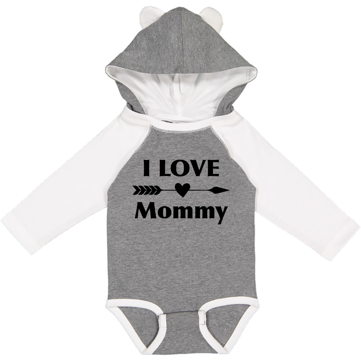 Inktastic I Love Mommy Long Sleeve Creeper Mom Motherhood Mothers Day Family - Picture 2 of 6