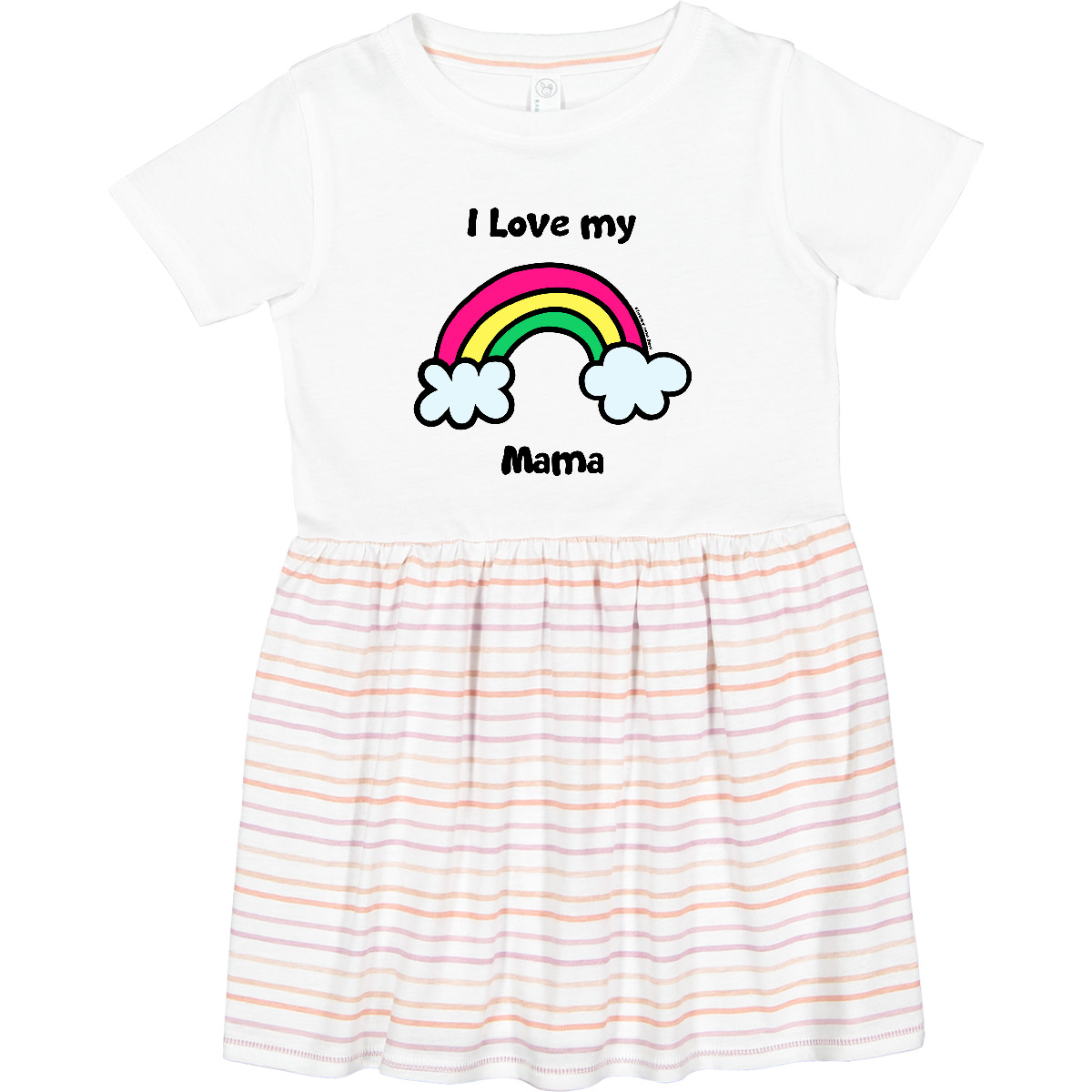 Inktastic I Love My Mama Toddler Dress Lucky Rainbow Pot Of Gold Happy Children