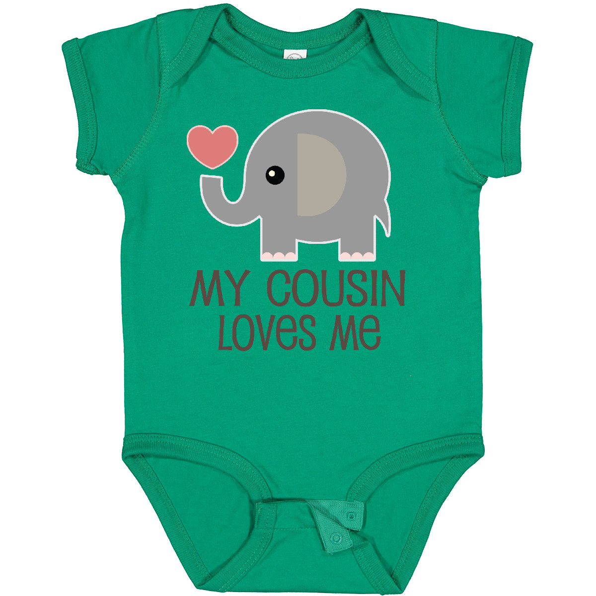 Inktastic My Cousin Loves Me Baby Bodysuit Animals Childs Boys Girls Heart Love - Picture 7 of 19
