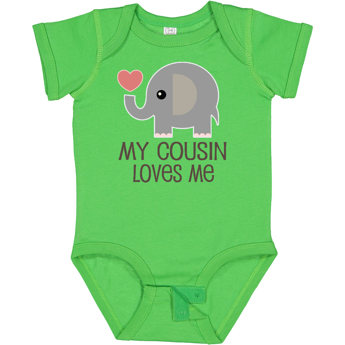 Inktastic My Cousin Loves Me Baby Bodysuit Animals Childs Boys Girls Heart Love - Picture 2 of 19