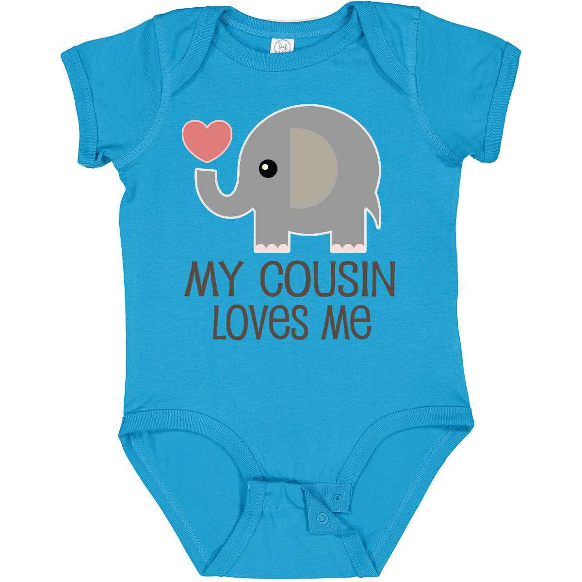 Inktastic My Cousin Loves Me Baby Bodysuit Animals Childs Boys Girls Heart Love - Picture 17 of 19