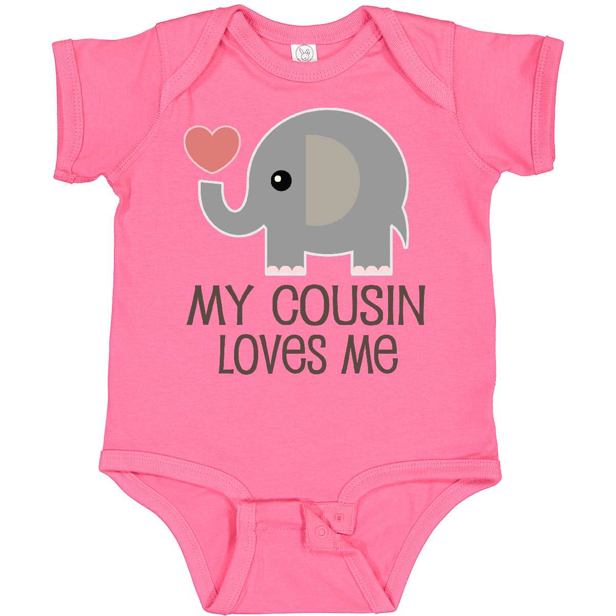 Inktastic My Cousin Loves Me Baby Bodysuit Animals Childs Boys Girls Heart Love - Picture 6 of 19