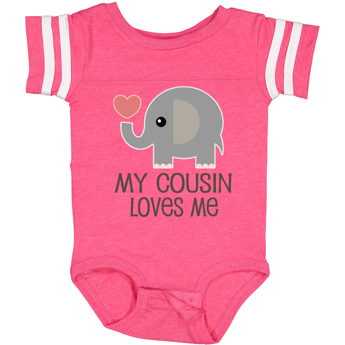 Inktastic My Cousin Loves Me Baby Bodysuit Animals Childs Boys Girls Heart Love - Picture 5 of 19