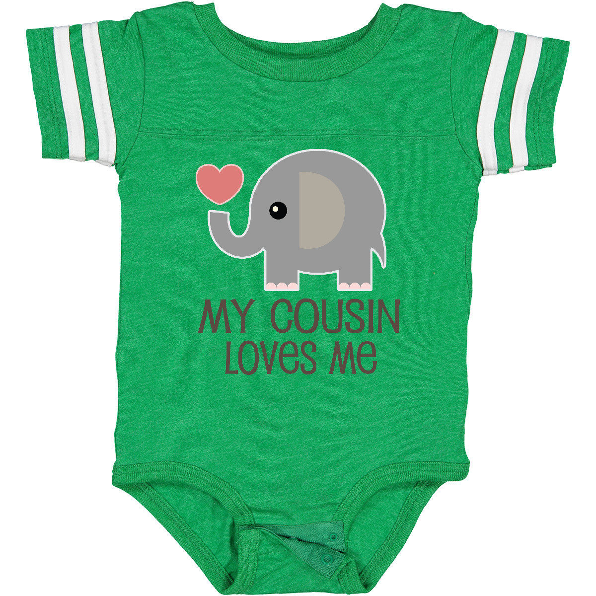 Inktastic My Cousin Loves Me Baby Bodysuit Animals Childs Boys Girls Heart Love - Picture 4 of 19