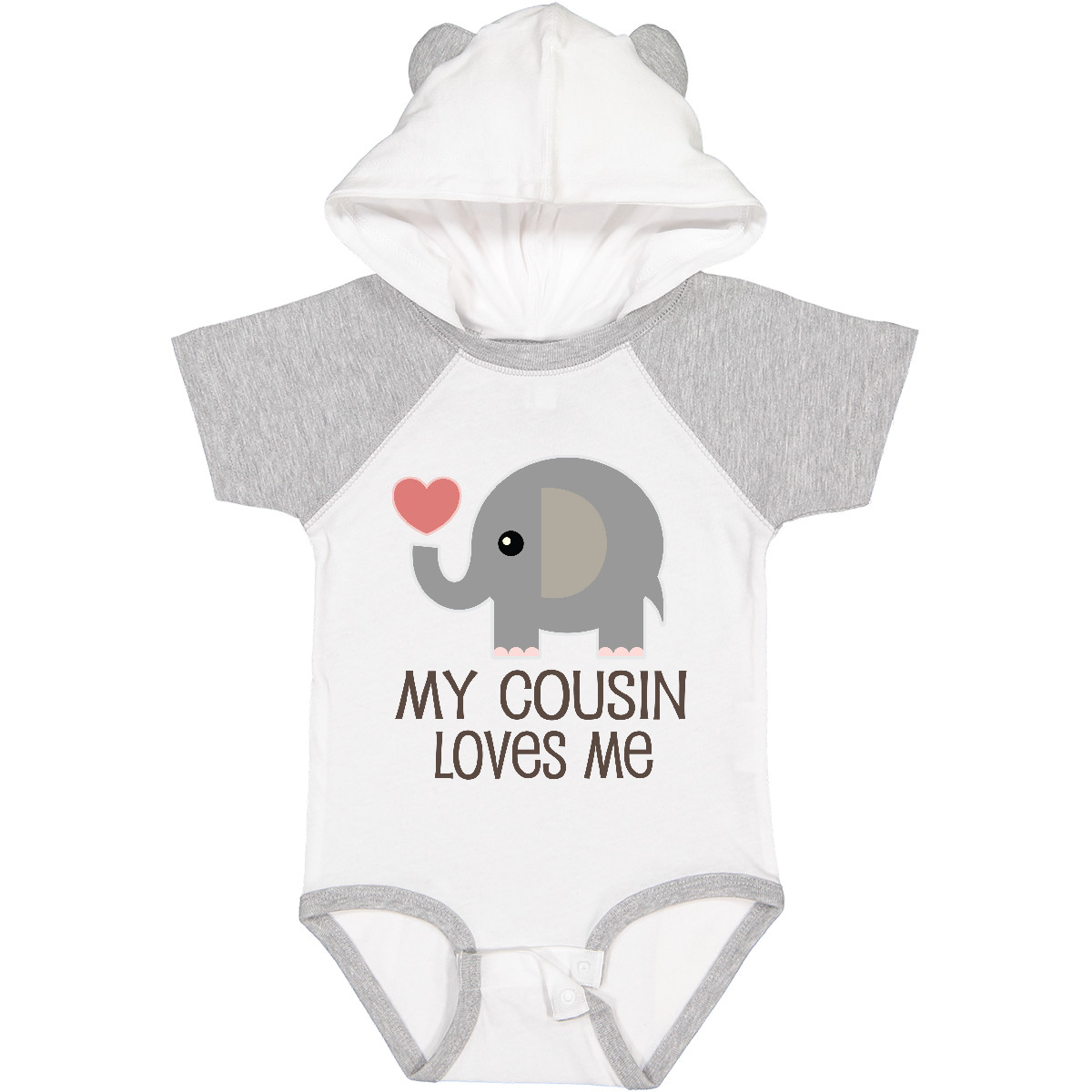 Inktastic My Cousin Loves Me Baby Bodysuit Animals Childs Boys Girls Heart Love - Picture 19 of 19