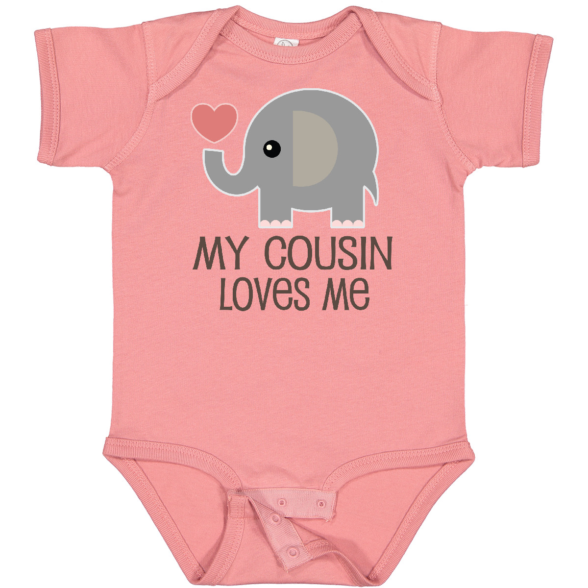 Inktastic My Cousin Loves Me Baby Bodysuit Animals Childs Boys Girls Heart Love - Picture 10 of 19