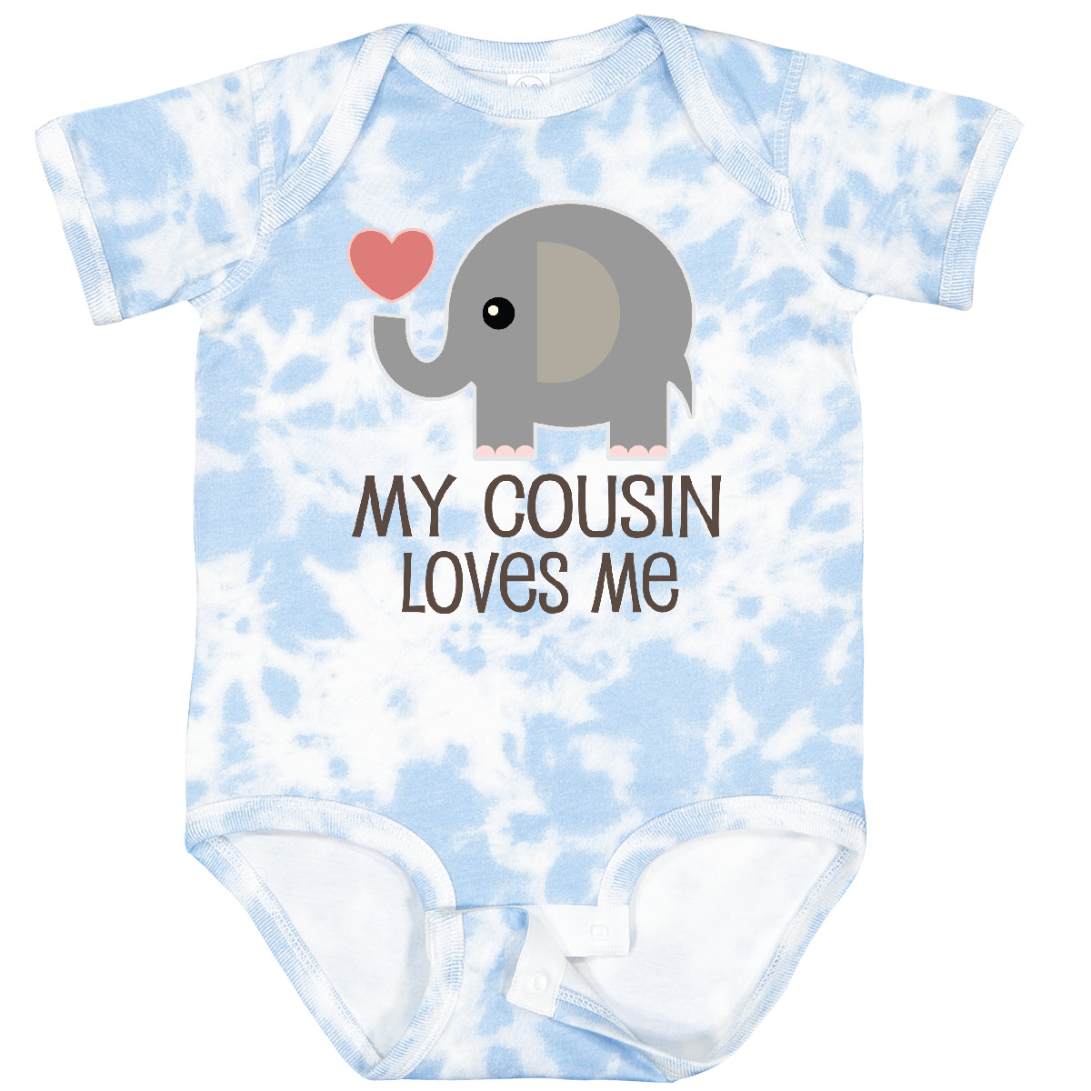 Inktastic My Cousin Loves Me Baby Bodysuit Animals Childs Boys Girls Heart Love - Picture 14 of 19