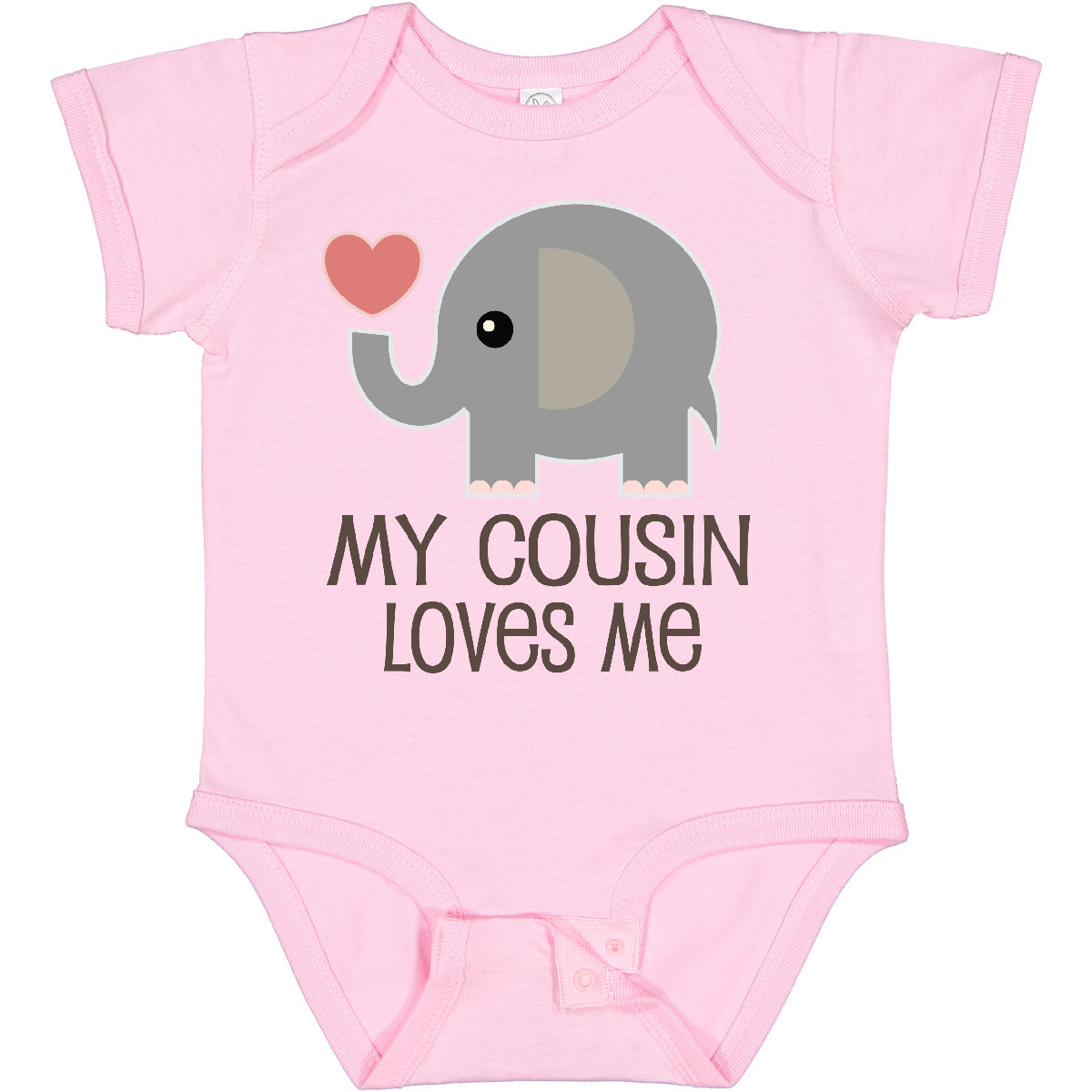 Inktastic My Cousin Loves Me Baby Bodysuit Animals Childs Boys Girls Heart Love - Picture 12 of 19