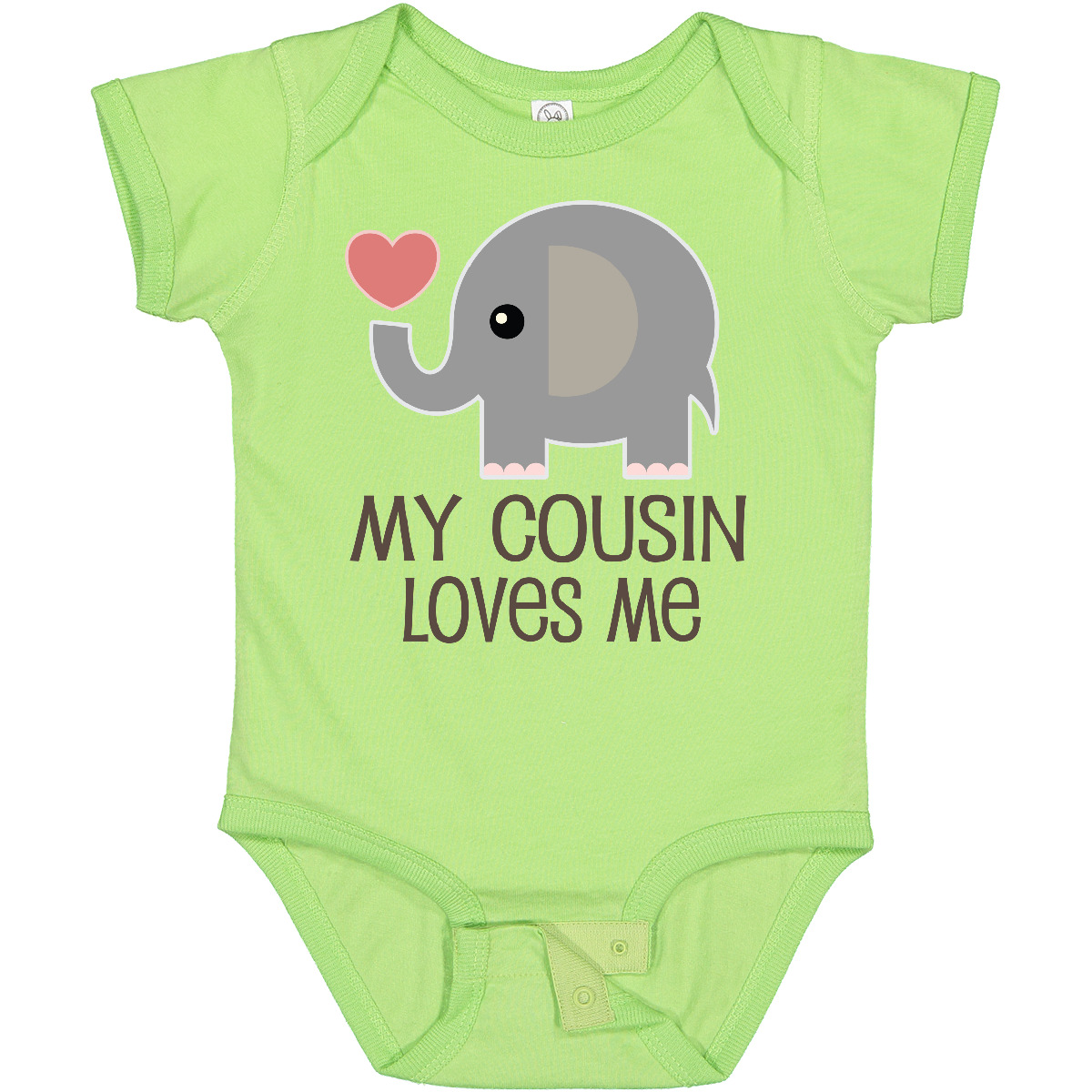 Inktastic My Cousin Loves Me Baby Bodysuit Animals Childs Boys Girls Heart Love - Picture 9 of 19