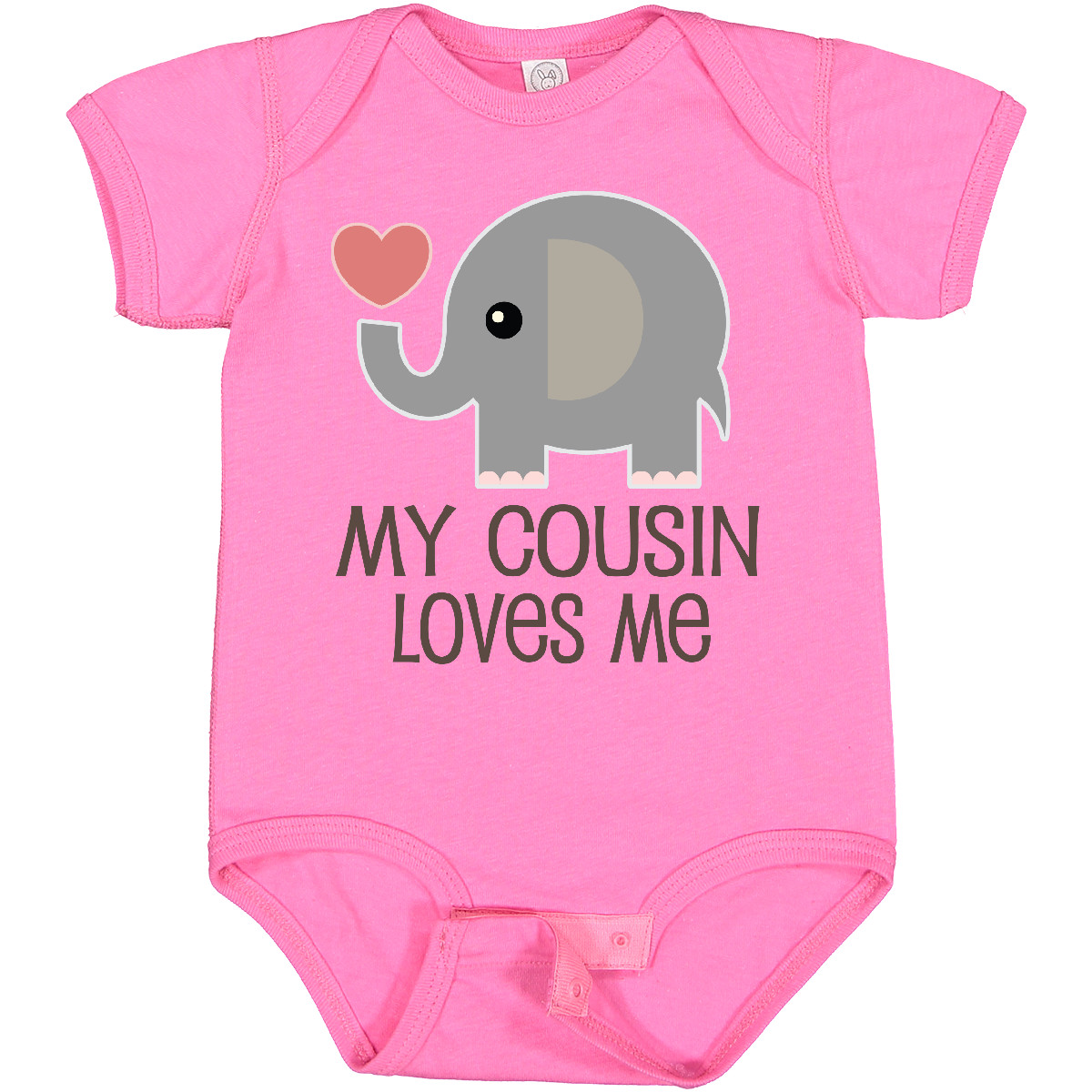 Inktastic My Cousin Loves Me Baby Bodysuit Animals Childs Boys Girls Heart Love - Picture 13 of 19