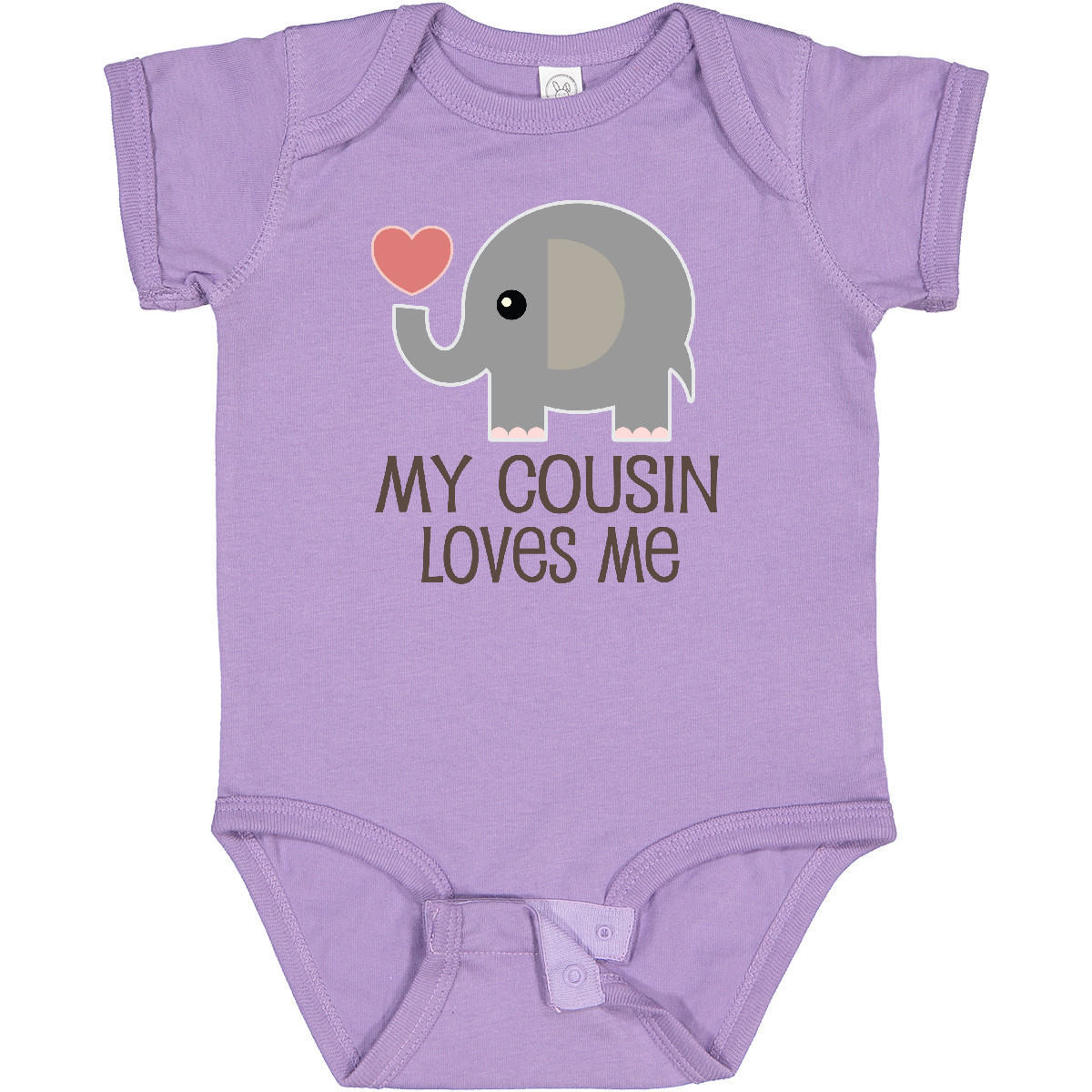Inktastic My Cousin Loves Me Baby Bodysuit Animals Childs Boys Girls Heart Love - Picture 8 of 19