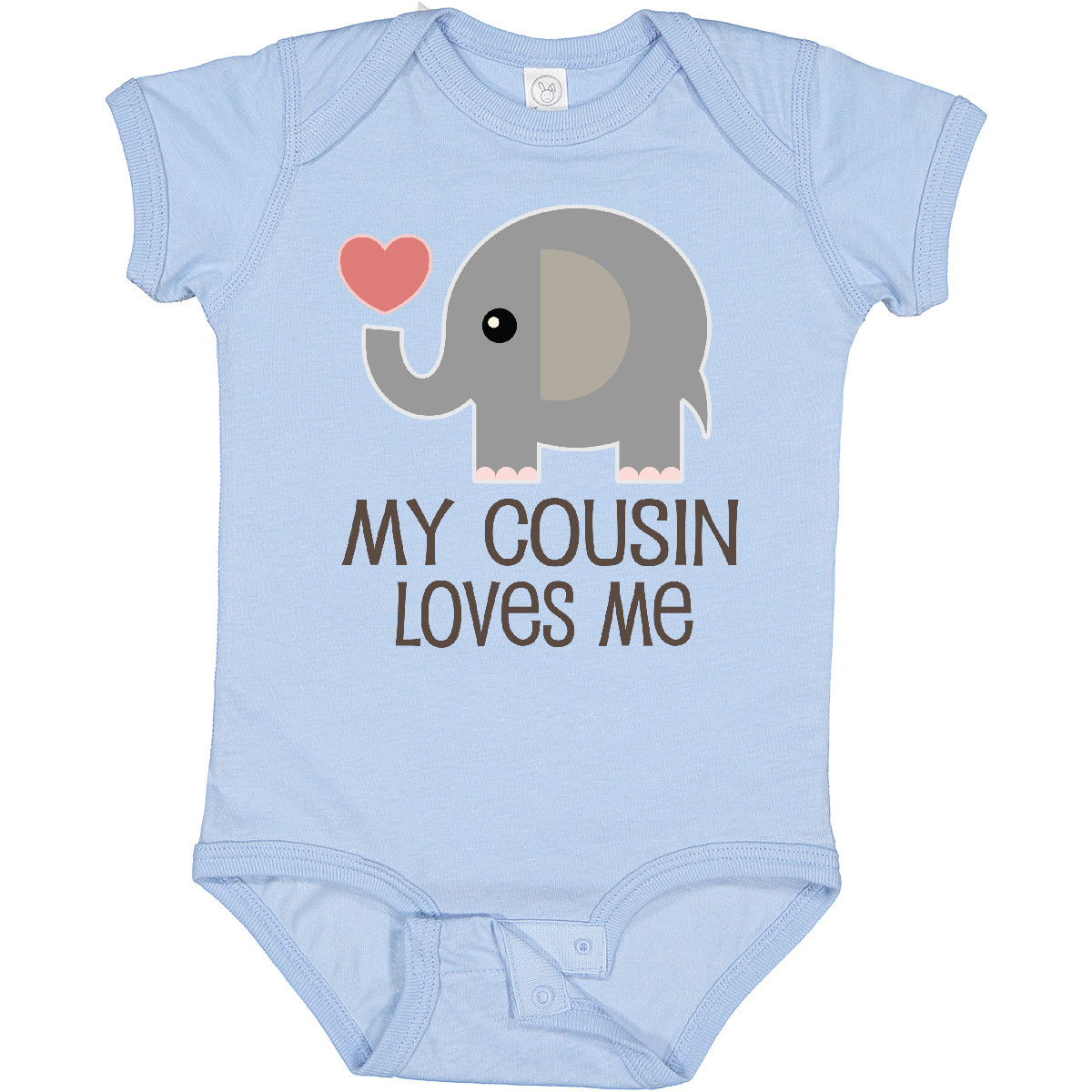 Inktastic My Cousin Loves Me Baby Bodysuit Animals Childs Boys Girls Heart Love - Picture 3 of 19