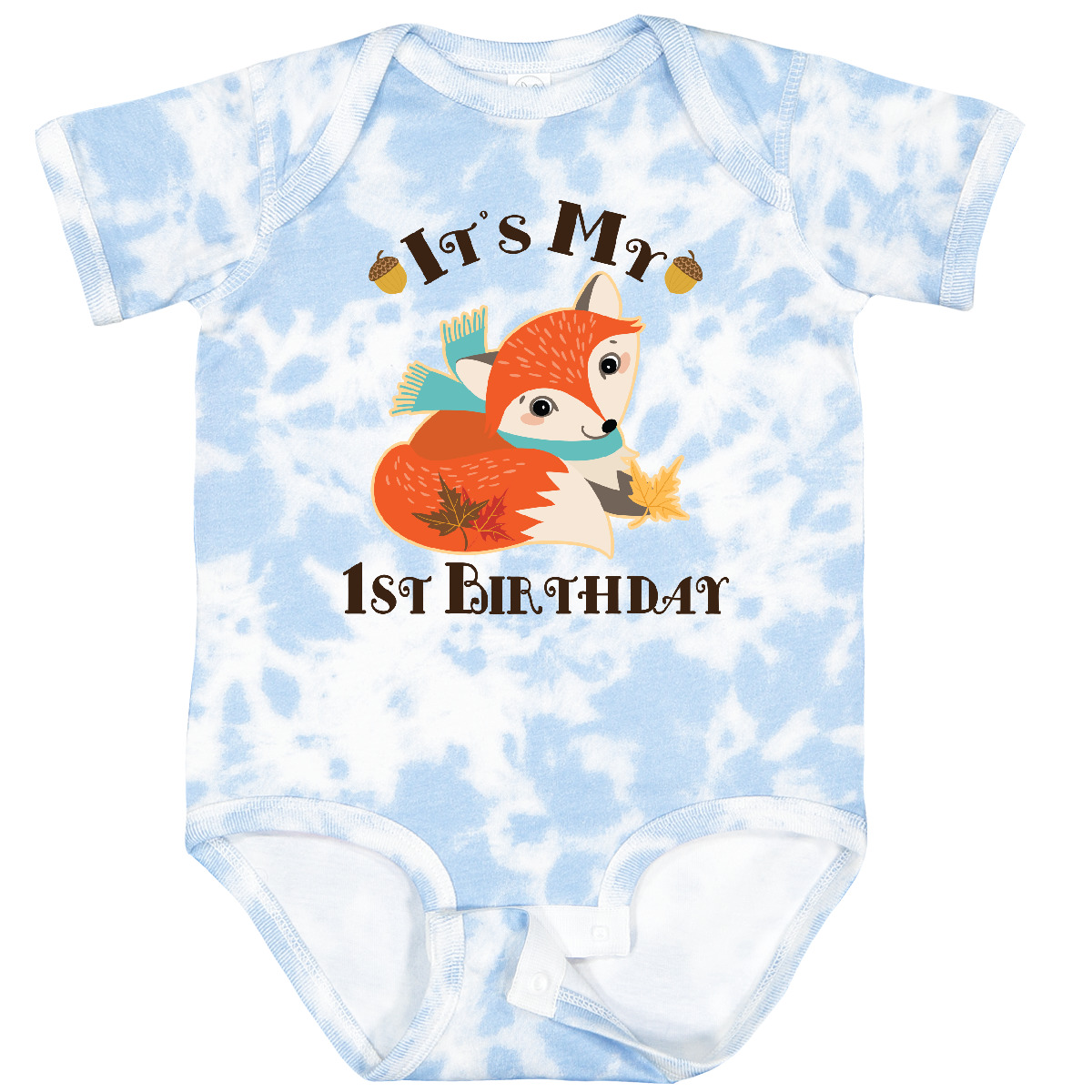 Inktastic 1st Birthday Woodland Fox Baby Bodysuit Babys First Cute Boys Girls - Picture 11 of 13