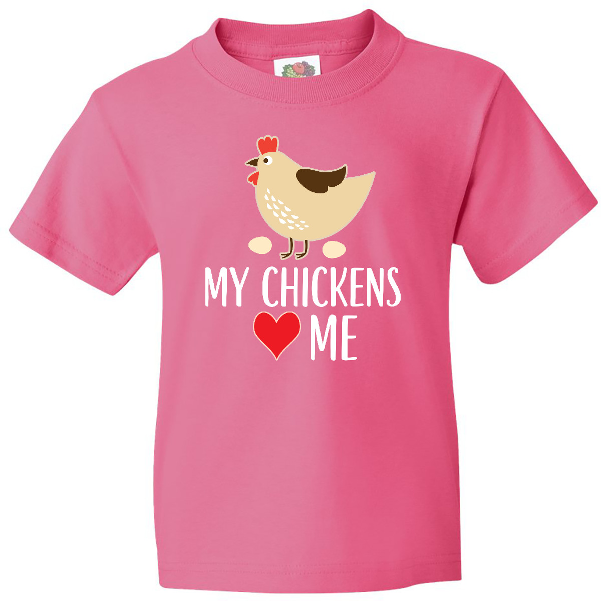 Inktastic My Chickens Love Me Youth T-Shirt Farm Fresh Animals Pets Funny Tee - Picture 3 of 6