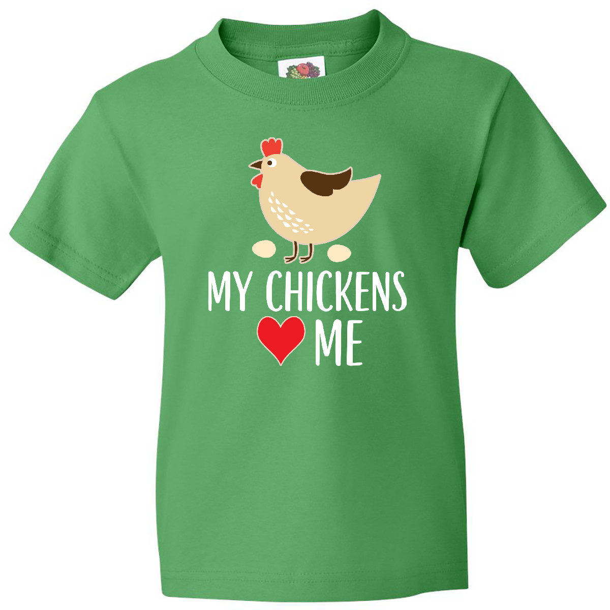 Inktastic My Chickens Love Me Youth T-Shirt Farm Fresh Animals Pets Funny Tee - Picture 2 of 6