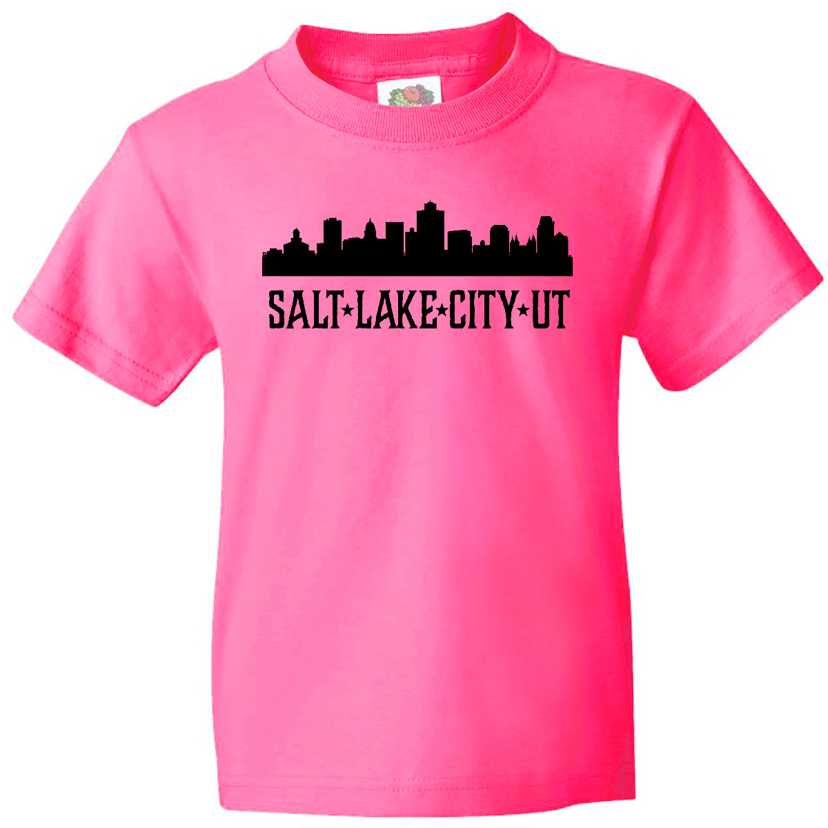 Inktastic Salt Lake City Utah City Skyline Youth T-Shirt Souvenir Silhouette Tee - Picture 2 of 3