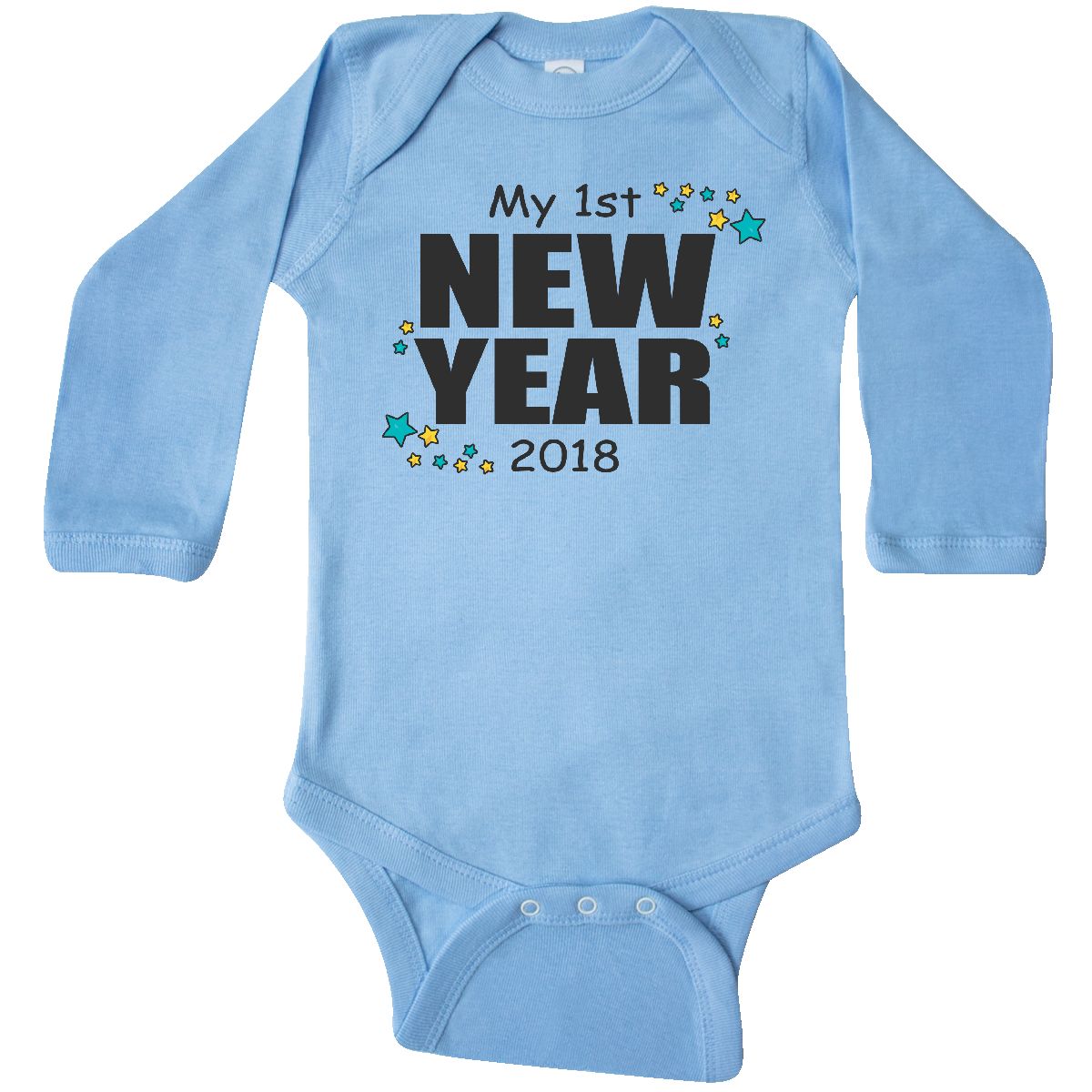 Inktastic My 1st Year 2018 With Stars Long Sleeve Creeper Years