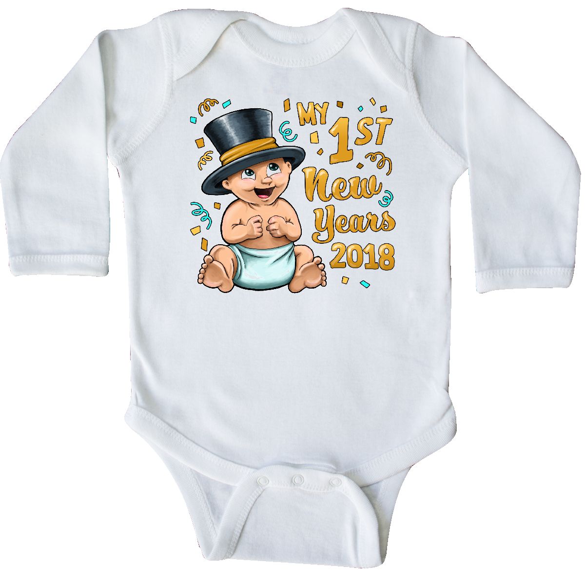 Inktastic My First Years 2018 Celebrating Baby Long Sleeve Creeper