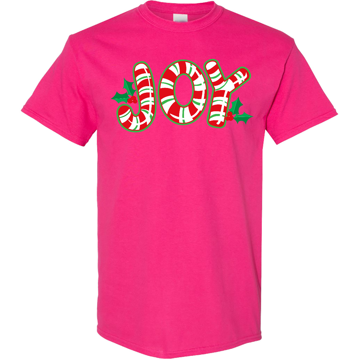 Inktastic Candy Cane Joy T-Shirt Christmas Holly Merry Peppermint