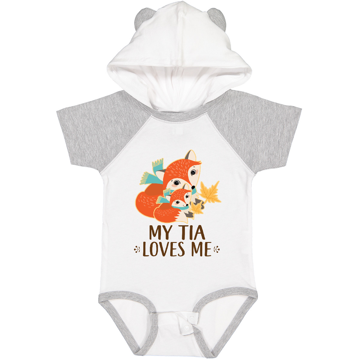 Inktastic My Tia Loves Me Fox Niece Nephew Baby Bodysuit Auntie From Boys Girls - Picture 8 of 8