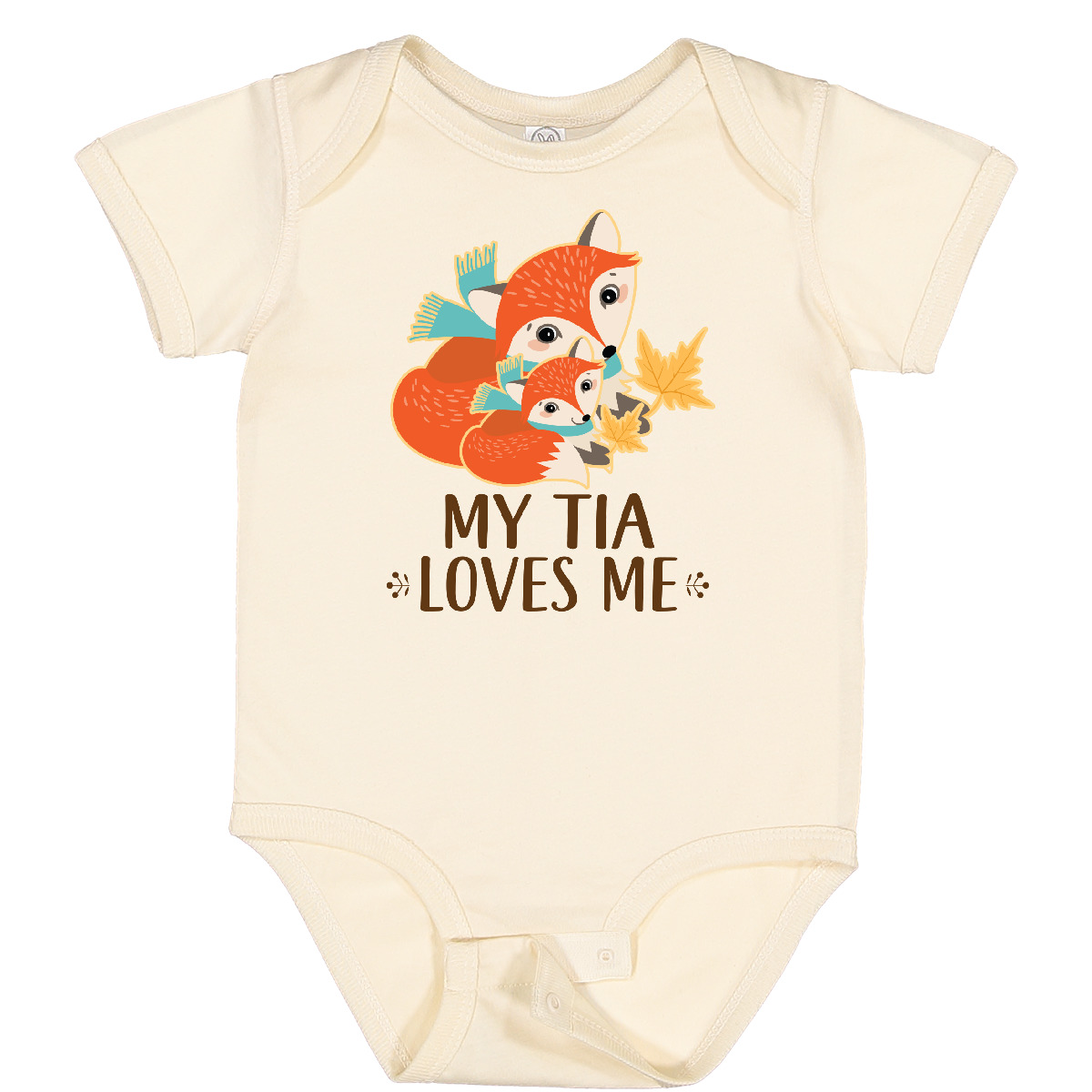 Inktastic My Tia Loves Me Fox Niece Nephew Baby Bodysuit Auntie From Boys Girls - Picture 6 of 8