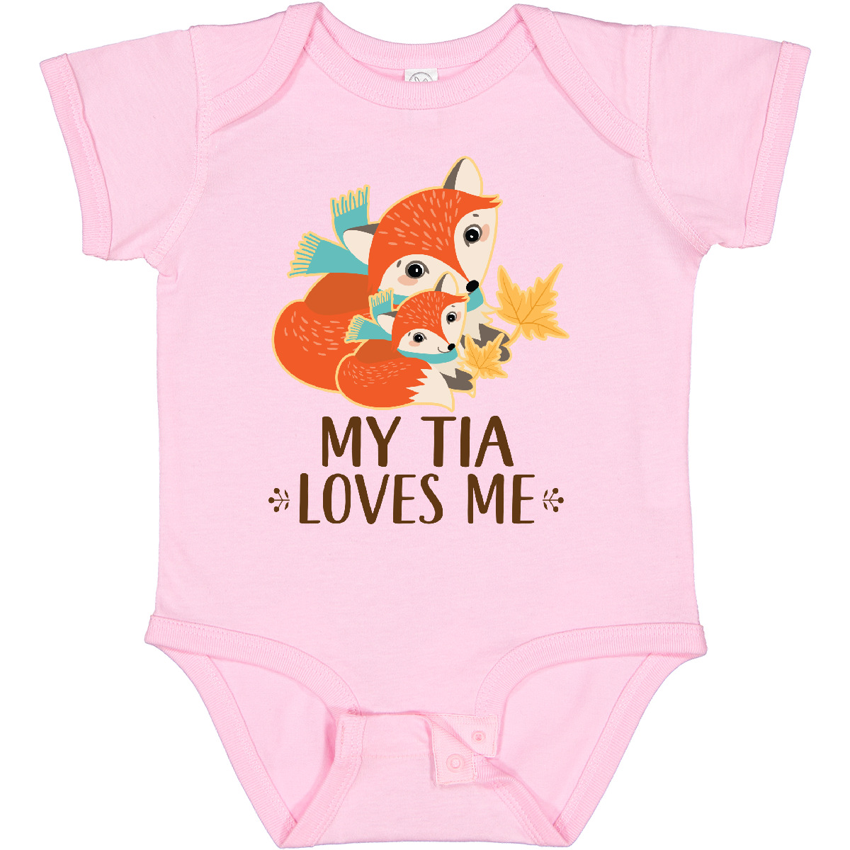 Inktastic My Tia Loves Me Fox Niece Nephew Baby Bodysuit Auntie From Boys Girls - Picture 7 of 8