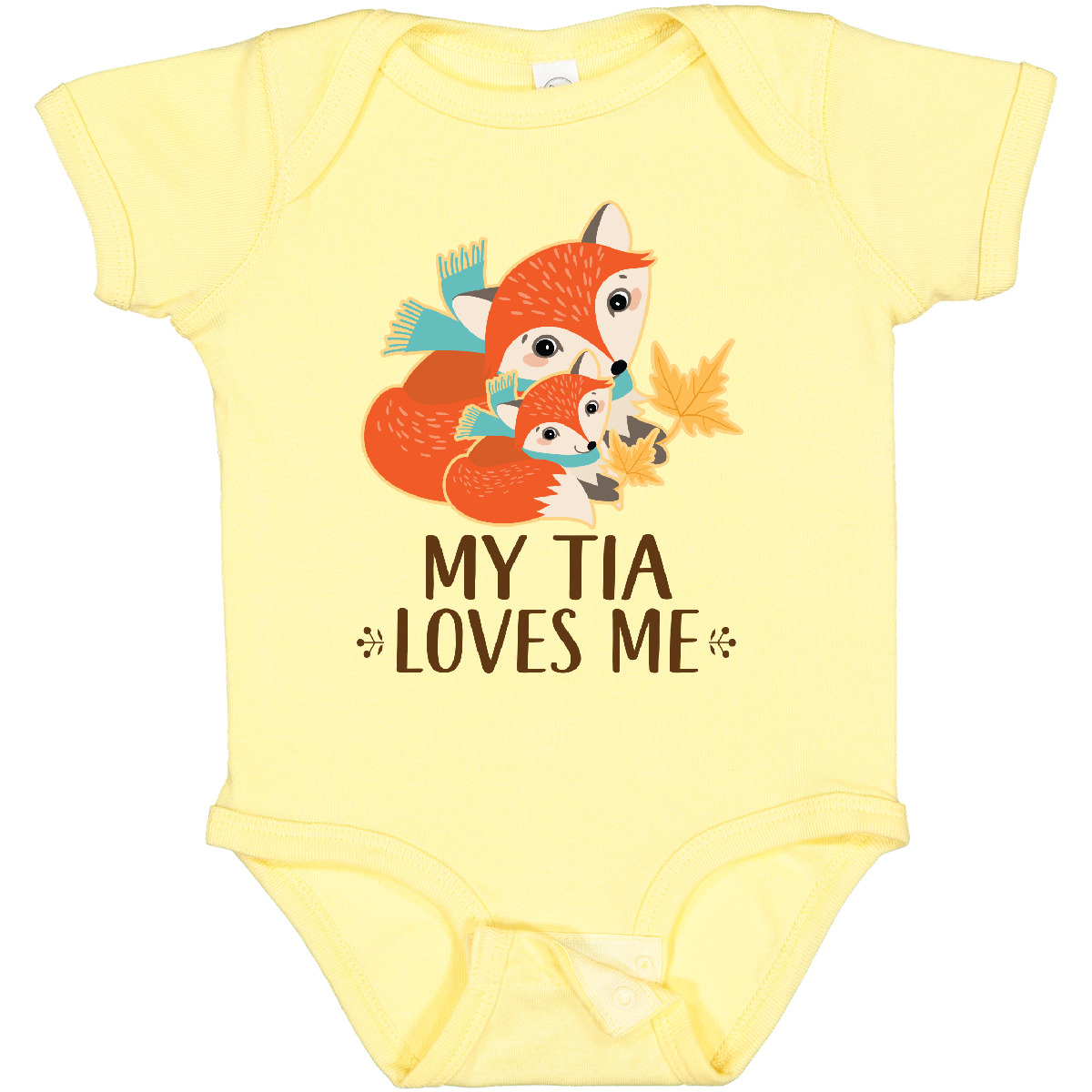 Inktastic My Tia Loves Me Fox Niece Nephew Baby Bodysuit Auntie From Boys Girls - Picture 2 of 8