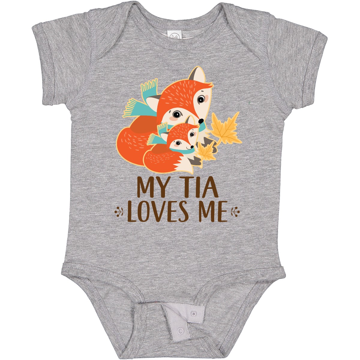 Inktastic My Tia Loves Me Fox Niece Nephew Baby Bodysuit Auntie From Boys Girls - Picture 4 of 8